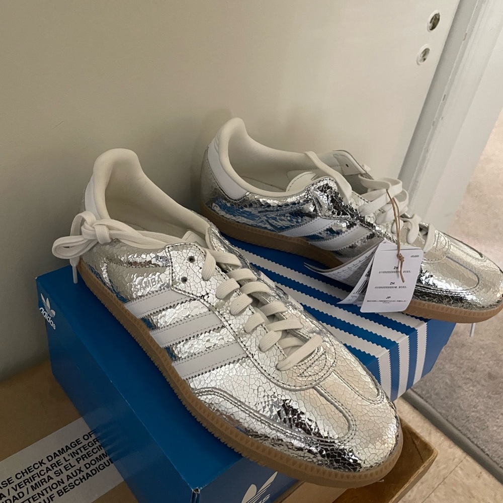 Adidas Samba OG Silver Metallic Sneakers